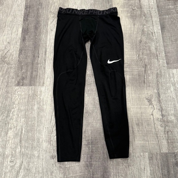 Nike Pro Medium Black Compression Running Tights Excellent Condition Leggings - Picture 1 of 4